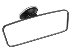 Lusterko wewnętrzne wsteczne mocowane przyssawką 61x184 mm, czarne
