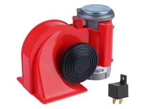 Sygnał dźwiękowy "Nautilus" z kompresorem, 12V, czerwony