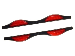 Odbojniki na drzwi, czerwone odblaski, 2 szt.