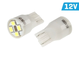 Żarówka VISION T13 (W2.1x9.5d) 12V 6x 3mm LED, biała, 2 szt.