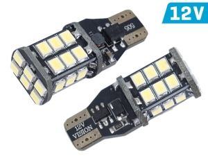 Żarówka VISION W16W (T15) 12V 24x 3528 SMD LED, nonpolar, CANBUS, biała, 2 szt.