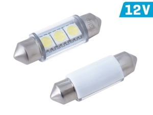 Żarówka VISION Festoon SV8.5 36mm 12V 3x 5050 SMD LED, biała, 1 szt.