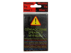 Oświadczenie sprawcy wypadku