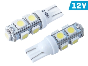 Żarówka VISION W5W (T10) 12V 9x 5050 SMD LED, biała, 2 szt.