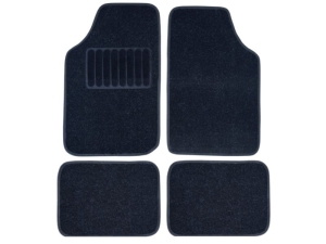 Dywaniki tekstylne uniwersalne, czarne, 4 szt.