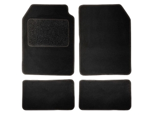 Dywaniki tekstylne uniwersalne, czarne, 4 szt.