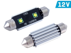 Żarówka VISION Festoon SV8.5 41mm 12V 2x 3535 SMD LED, CANBUS, biała, 2 szt.