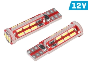 Żarówka VISION W5W (T10) 12V 27x 4014 SMD LED, CANBUS, biała, 2 szt.