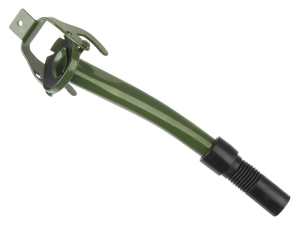 Lejek metalowy z zaczepem do kanistra, malowany, z plastikową końcówką