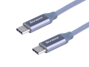 Kabel do ładowania i synchronizacji, w oplocie z mikrofibry, 120 cm, USB-C > USB-C