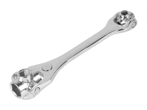 Klucz wielorozmiarowy 8 w 1, CR-V, obrotowe głowice z magnetycznymi nasadkami 8, 10, 12, 13 i 14, 17, 19, 21 mm