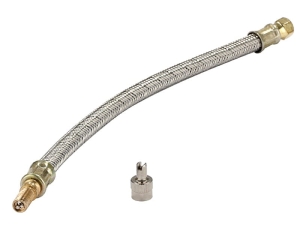 Przedłużka do pompowania koła - bliźniaka, 250 mm, metalowy oplot