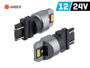 Żarówka VISION PY27/7W (T25) 12/24V 6x 3020 SMD LED, nonpolar, CANBUS, pomarańczowa, 2 szt.