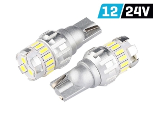Żarówka VISION W5W (T10) 12/24V 15x 3014 + 3x 3030 SMD LED, nonpolar, CANBUS, biała, 2 szt.