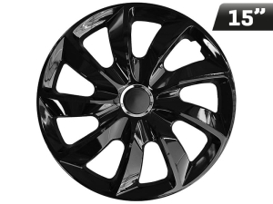 Kołpaki STIG black laquered + ring 15", 4 szt.