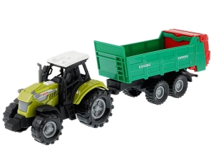 Model Mały Rolnik, Traktor z przyczepą - rozdrabniaczem, z efektami świetlnymi i dźwiękowymi