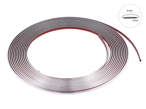 Listwa dekoracyjna, chrom, 6 mm x 8 m (58994)
