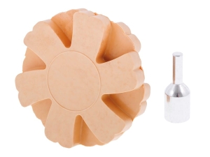 Dysk gumowy do usuwania kleju, FI 90 mm, karbowany, gwint M8