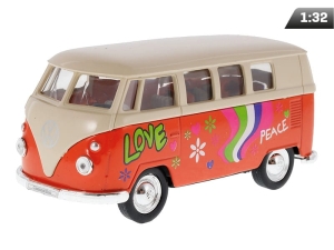 Model 1:34, Volkswagen T1 Bus LovePeace, kremowo-pomarańczowy (A880VWT1LP)