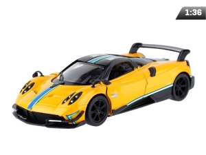 Model 1:36, Kinsmart, Pagani Huayra BC 2016, żółty (A11708ZT)
