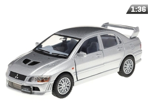 Model 1:36, Mitsubishi Lancer Evolution VII, srebrny (A11760)