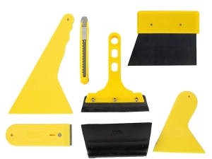 Przybory do folii i naklejek, zestaw 7 elementów