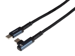 WAYME Kabel do ładowania i synchronizacji, w oplocie z mikrofibry, 100 cm, USB-C > USB-C 90°, max 60W