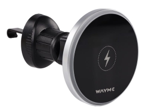 WAYME Uchwyt aluminiowy magnetyczny na wlot powietrza z ładowarką indukcyjną 15W + kabel USB > USB-C 100 cm