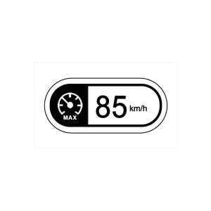 Wklejka na szybę, prędkość 85 km UA