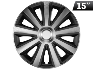 Kołpaki Aviator silver / black 15", 4 szt.