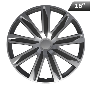 Kołpaki RAZE silver / black 15", 4 szt.