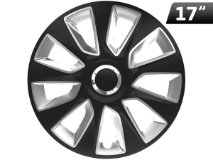 Kołpaki Stratos RC black / silver 17", 4 szt.